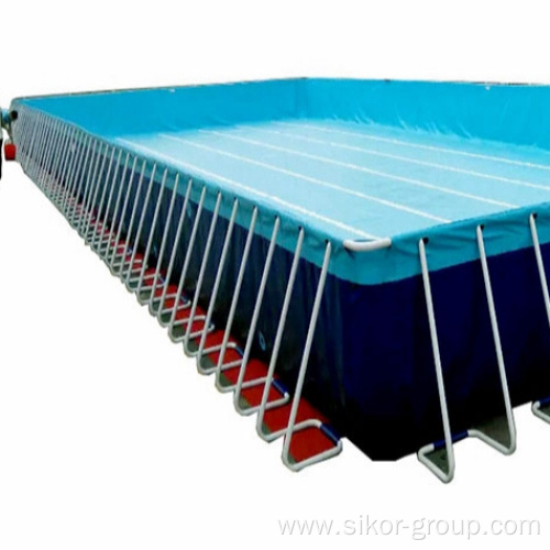 Hot Sale Factory Customized Swimming Pool Easy Set Rectangular Metal Frame Above Ground Family Outdoor Swimming Pool